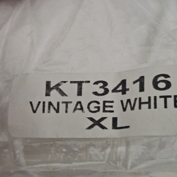 NWT Avocado muscle tee vintage white top raw hem around arms size xl - Picture 10 of 11